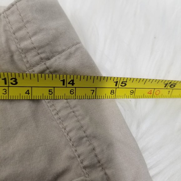 Guilty Y2K Khaki Chino Bermuda Shorts Preppy Casual Retro Capri Cotton Blend - Picture 9 of 11